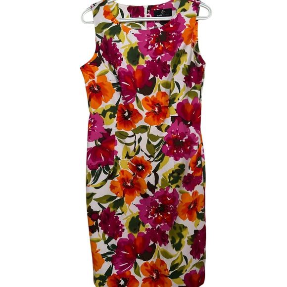 Ronni Nicole Dresses & Skirts - Ronni Nicole Women's Floral Orange Pink Sleeveless A Line Dress Size 10